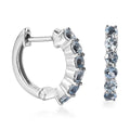 Santa Maria Aquamarine Hoop Earrings in Platinum Over Sterling Silver 0.75 ctw - Sticky add to cart bar
