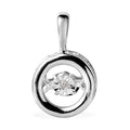 Diamond Accent Circle Pendant without Chain in Sterling Silver - Sticky add to cart bar