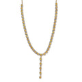Yellow Sapphire (FF) and Moissanite Necklace 18 Inches in Vermeil Yellow Gold Over Sterling Silver 16.00 ctw - Sticky add to cart bar