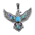 Bali Legacy Sleeping Beauty Turquoise and Multi Gemstone 1.90 ctw Eagle Pendant in Sterling Silver - Sticky add to cart bar