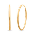 14K Yellow Gold Endless Hoop Earrings - Sticky add to cart bar
