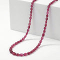 Certified & Appraised Rhapsody 950 Platinum AAAA Ouro Fino Rubellite Beaded Necklace 18 Inches 70.00 ctw - Sticky add to cart bar