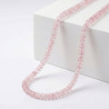 Certified & Appraised Rhapsody 950 Platinum AAAA Pink Morganite Beaded Necklace 18 Inches 125.00 ctw - Sticky add to cart bar