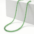 Certified & Appraised Rhapsody 950 Platinum AAAA Tsavorite Garnet Beaded Necklace 18 Inches 60.00 ctw - Sticky add to cart bar