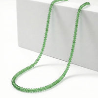 Certified & Appraised Rhapsody 950 Platinum AAAA Tsavorite Garnet Beaded Necklace 18 Inches 60.00 ctw