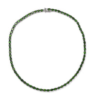 Chrome Diopside Tennis Necklace 18 Inches in Platinum Over Sterling Silver 38.30 ctw
