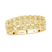 Luxoro 10K Yellow Gold Natural Yellow Diamond (I3) Ring (Size 10.0) (5.15 g) 2.00 ctw