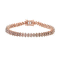 Natural Champagne Diamond Bracelet in Vermeil Rose Gold Over Sterling Silver (7.50 In) 5.00 ctw - Sticky add to cart bar