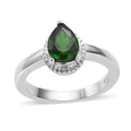 Chrome Diopside Solitaire Ring in Stainless Steel (Size 10.0) 1.00 ctw - Sticky add to cart bar