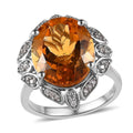 Serra Gaucha Citrine and White Zircon Ring in Platinum Over Sterling Silver 7.40 ctw - Sticky add to cart bar