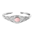 Karis Peruvian Pink Opal Cuff Bracelet in Platinum Bond (6.50 in) 4.75 ctw (Del. in 3-5 Days) - Sticky add to cart bar