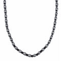 Shungite and Hematite Beaded Necklace 20 Inches in Silvertone 477.50 ctw - Sticky add to cart bar