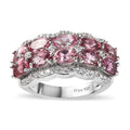 Morro Redondo Pink Tourmaline and White Zircon Ring in Platinum Over Sterling Silver 2.75 ctw - Sticky add to cart bar