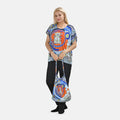 Blue Greek Knit Shirt with Canvas Bag - One Size Fits Most - Sticky add to cart bar