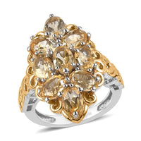 Karis Brazilian Citrine Ring in 18K YG Plated and Platinum Bond (Size 10.0) 3.75 ctw