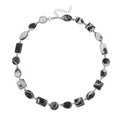 TLV Grey Zebra Jasper Necklace (18-20 Inches) in Silvertone 160.00 ctw - Sticky add to cart bar