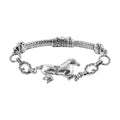 Doorbuster Bali Legacy Sterling Silver Horse Bracelet (7.25 In) 19 Grams - Sticky add to cart bar