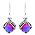 Doorbuster Bali Legacy Volcanic Color Quartz Dangle Earrings in Sterling Silver 5.50 ctw - Sticky add to cart bar