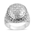 Doorbuster Bali Legacy Sterling Silver Ring (7.25 In) (Size 9.0) (11.85 g) - Sticky add to cart bar