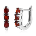 Mexican Cherry Fire Opal Huggie Hoop Earrings 1.35 ctw - Sticky add to cart bar