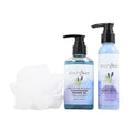 Hemp Oil + Orchid Extract Body Pamper Set (Shower Gel, Lotion, & Luffa) - Sticky add to cart bar
