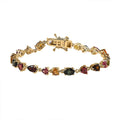 Multi-Tourmaline Bracelet in Vermeil YG Over Sterling Silver (6.50 In) 6.50 ctw - Sticky add to cart bar