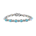 Premium Ethiopian Welo Opal Bracelet in Platinum Over Sterling Silver (8.00 In) 9.00 ctw - Sticky add to cart bar