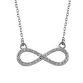Diamond Infinity Necklace 18 Inches in Rhodium Over Sterling Silver 0.15 ctw - Sticky add to cart bar