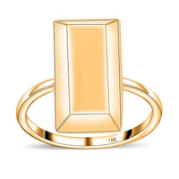 Doorbuster Iliana 18K Yellow Gold Bar Ring 2.50 Grams