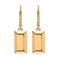 18K Yellow Gold Lever Back Bar Earrings 2.15 Grams - Sticky add to cart bar