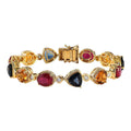 Multi Gemstone Bracelet in Vermeil Yellow Gold Over Sterling Silver (8.00 In) 38.00 ctw - Sticky add to cart bar