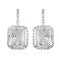 Lustro Stella Finest CZ Earrings in Rhodium Over Sterling Silver 0.50 ctw - Sticky add to cart bar