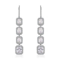 Lustro Stella Finest CZ Dangle Earrings in Rhodium Over Sterling Silver 30.10 ctw - Sticky add to cart bar