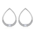 Lustro Stella Finest CZ Earrings in Rhodium Over Sterling Silver - Sticky add to cart bar