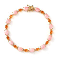 Premium Oregon Sunrise Peach Opal, Salamanca Fire Opal Bracelet in Vermeil YG Over Sterling Silver (7.25 In) 15.40 ctw - Sticky add to cart bar