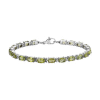 Peridot Bracelet in Stainless Steel (7.25 In) 10.70 ctw