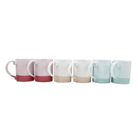 Ceramic mug -Red, Blue Beige