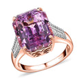 Certified and Appraised Iliana 18K Rose Gold AAA Patroke Kunzite, Diamond (G-H, SI) (0.28 cts) Ring (Size 10.0) (5.60 g) 12.75 ctw - Sticky add to cart bar