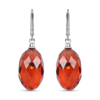 Baltic Amber Earrings in Sterling Silver