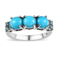 Karis Sleeping Beauty Turquoise, Signity Pariaba Topaz Ring in Platinum Bond (Size 5.0) 1.65 ctw - Sticky add to cart bar