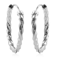 Sterling Silver Hoop Earrings 2.60 Grams