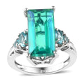 Peacock Quartz (Triplet) and Madagascar Paraiba Apatite Ring in Platinum Over Sterling Silver 7.50 ctw - Sticky add to cart bar