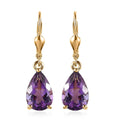 Premium Mashamba Amethyst Lever Back Earrings in Vermeil Yellow Gold Over Sterling Silver 5.35 ctw - Sticky add to cart bar
