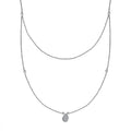 Diamond Fancy Necklace 18 Inches in Rhodium Over Sterling Silver 0.15 ctw - Sticky add to cart bar