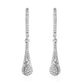 Diamond Dangle Earrings in Rhodium Over Sterling Silver 0.50 ctw - Sticky add to cart bar