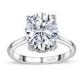 Moissanite Solitaire Ring in Platinum Over Sterling Silver (Size 10.0) 3.65 ctw - Sticky add to cart bar