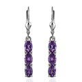 Premium Mashamba Amethyst Lever Back Earrings in Platinum Over Sterling Silver 2.50 ctw - Sticky add to cart bar