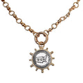 United States Half Dollar Coin Necklace 20 Inches in Silvertone and Goldtone - Sticky add to cart bar