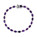 African Amethyst Link Bracelet in Platinum Over Sterling Silver (7.25 In) 10.35 ctw - Sticky add to cart bar