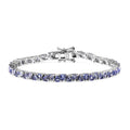 Doorbuster Tanzanite Tennis Bracelet in Platinum Over Sterling Silver (6.50 In) 5.00 ctw (Del. in 5-7 Days) - Sticky add to cart bar